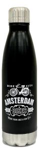 Water bottle "Bicycle" - Amsterdam, Black