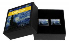 Manchetknopen "Sterrennacht", Vincent van Gogh