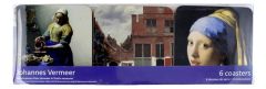 Onderzetters Meesterwerken van Vermeer, set van 6