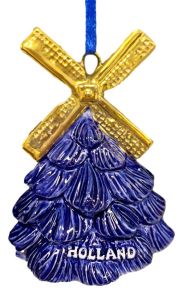 Kersthanger "Kerstboom met gouden wieken"