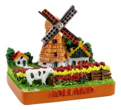 Miniatuur 3D Molen in Tulpenveld
