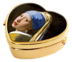 Pillendoosje Hart - Vermeer -Meisje met Parel