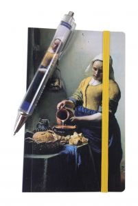 Notitieboekje Melkmeisje met zachte kaft en Pen