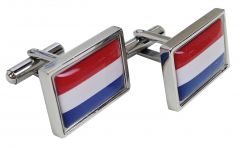 Manchetknopen Nederlandse Vlag, in cadeaudoosje
