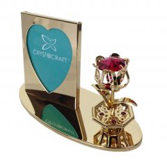 Fotolijstje Tulp bordeaux met Swarovski kristal