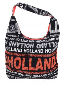 Schoudertas Julia L Holland zwart/oranje/wit van Robin Ruth