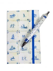 Notelet and Pen Delft Blue Tiles