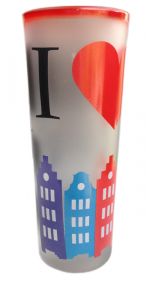 Wodkaglass I love Amsterdam