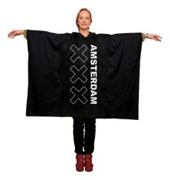 Regenponcho Amsterdam  - Zwart – One Size