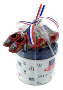 Regenboog Blikje - Stroopwafels met klompjes - Rood