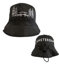 Regenhoedje Amsterdam – Zwart