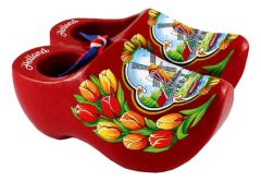 Rode Souvenir Klompen - 14 cm