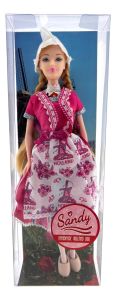 Doll Sandy in Dutch Costume - Pink, 30cm