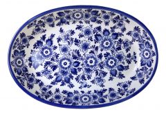 Serving Dish Blue Flowers