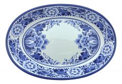 Oval dish "Flowers", Ceramic, 28 cm