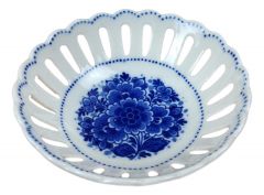 Delftblue oval dish Blue Flower