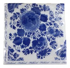 Servetten Delfts blauwe bloem