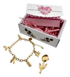 Setje Hollandse iconen armband +Tulp broche