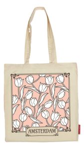 Katoenen Tas "Tulpen Roze Amsterdam"