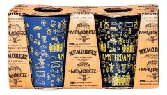 Memoriez Shot glasses Amsterdam Zwart/Goud