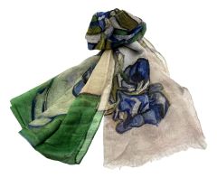 Art Scarf "Vase Irises"