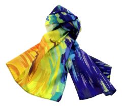 Kunst Sjaal "Sterrennacht" Satijn Zacht