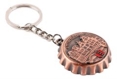 Keychain Bottle Cap Opener Amsterdam, copper-coloured