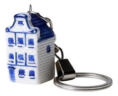 Delft Blue House Keychain