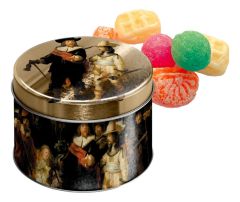 Lekkernij blik Nachtwacht met oud Hollands snoepgoed