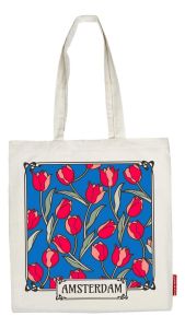 Katoenen Tas "Tulpen Gekleurd Amsterdam"