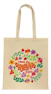 Katoenen Tas "Flower Power Holland"