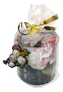 Stroopwafel geschenk "Stilleven met bloemen"