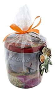 Stroopwafel Blik met Tulpen