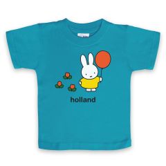 T-Shirt Nijntje met Ballon en tulpen Blauw / 128