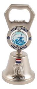 Holland Table Bell with Bottle Opener - Silvercolored