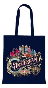 Katoenen Tas "Amsterdam Blauw Amsterdam"