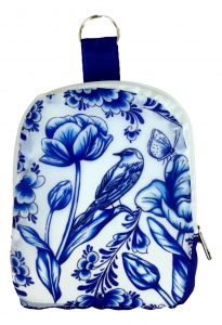 Uitvouwbare tas "Delfts Blauw" in zakje
