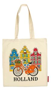 Katoenen Tas "Huisjes Holland"