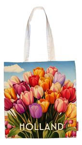 Tas Katoen "Bright Tulips Holland"