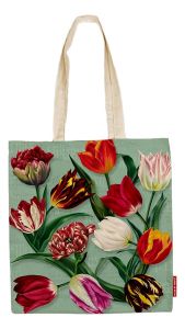 Tas Katoen "Pretty Tulips Groen"