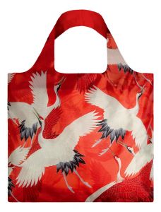 Loqi Opvouwbare Shopper "Witte en rode kraanvogels, Japan"