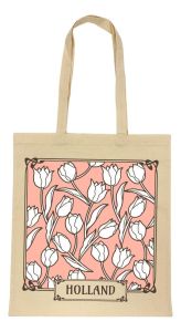 Katoenen Tas "Tulpen Roze Holland"