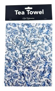 Theedoek Tulpen Delfts Blauw
