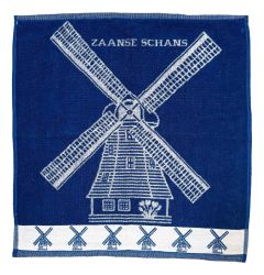 Keukenhanddoek Molen Zaanse Schans - Blauw