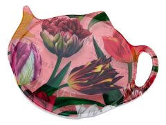 Theezakjeshouder 'pretty tulips' - roze