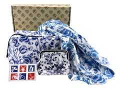Delfts Blauwe Sjaal & Toilettas cadeauset