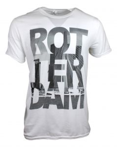 T-Shirt Rotterdam Erasmus Brug Wit