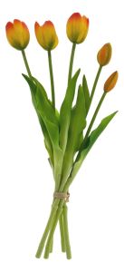 Tulpen Kunstbloem Boeket 5 stuks, 'Oranje' 39 cm