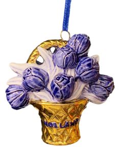 Kersthanger Tulpenmand goud