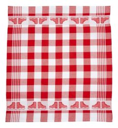 Theedoek Schaatsen met Rode Ruiten
